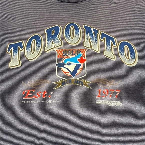 Vintage Toronto Blue Jays 1992 Graphic Crewneck T-Shirt - Picture 2 of 8
